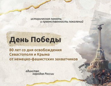 Разговоры о важном «День Победы. 80 лет со дня освобождения Севастополя и Крыма»